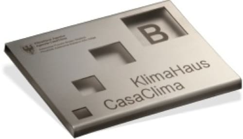 targhetta casaclima b copia Certificati o targhette CasaClima, costi di certificazione