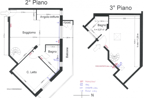- e-portfolio lavori 49 coibentazione sul lato interno ponti termici VMC decentralizzate a servizio di più ambienti Bracciano ROMA Gradi Giorno 1786 Zona Climatica D